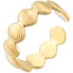 thumbnail image 1 of 1 unidad de anillo abierto con forma de concha chapado en oro auténtico de 18 quilates, anillo de nudillo personalizado para mujer, joyería delicada y moderna, talla 8 (18,1 mm)., 1 of 3