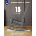 thumbnail image 3 of WINSOON Outdoor Rocking Chair, Poly Lumber Patio Rocker Chair with High Back Set Of 4 (Gray), 3 of 7