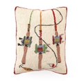 thumbnail image 1 of Peking Handicraft 30TA1029CC16SQ 16 in. Red Coral Hook Pillow, Multi Color, 1 of 1