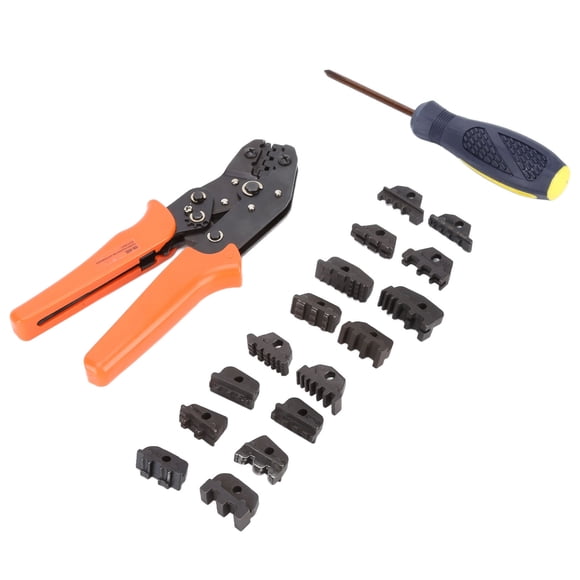 Trousse d'Outils de Sertissage, Mâchoires en Acier à Haute Teneur en Carbone, Borne d'Échange Rapide, Pinces à Sertir pour Découpe d'Embouts de Fil