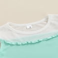 thumbnail image 3 of Kids Baby Girl Swimsuit Flying Sleeve Tops+Mesh Ruffle Triangle Shorts 2PCS Summer Holiday Beachwear Set, 3 of 6