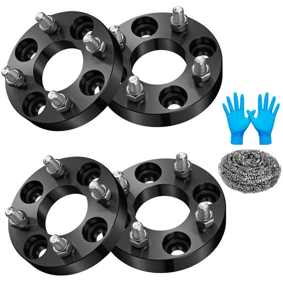 SPEEDWOW 4x4 Wheel Spacers 1 inch Compatible with EZGO Club Car Golf Carts, 62 mm Center Bore & 4 Lug 25.4mm Forged Wheel Adapters 1/2x20, 4PCS