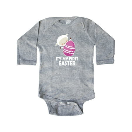 

Inktastic Babys First Easter Outfit Girl Gift Baby Girl Long Sleeve Bodysuit