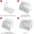 thumbnail image 7 of SAYEEC Magazine Holder Desk File Organizer Plastic 4 Compartment File Holder Folder Stand File Divider Document Cabinet Rack Book Storage Organizer Filling Box, 7 of 7