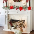 thumbnail image 3 of Pine Leaf Safflower Rattan 5.7ft with 6.5ft Light String Fake Flower Garland Living Room Balcony Windows Home Decoration Christmas Pendant, 3 of 11