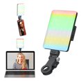 thumbnail image 1 of Luz LED de relleno para computadora de teléfono móvil ajustable para Selfie en vivo (RGB) Tmvgtek Para estrenar, 1 of 9