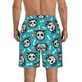 thumbnail image 3 of Kdxio Skull Cat Pattern Mens Casual Shorts - Drawstring Summer Beach Sports Shorts for Men, 3 of 9