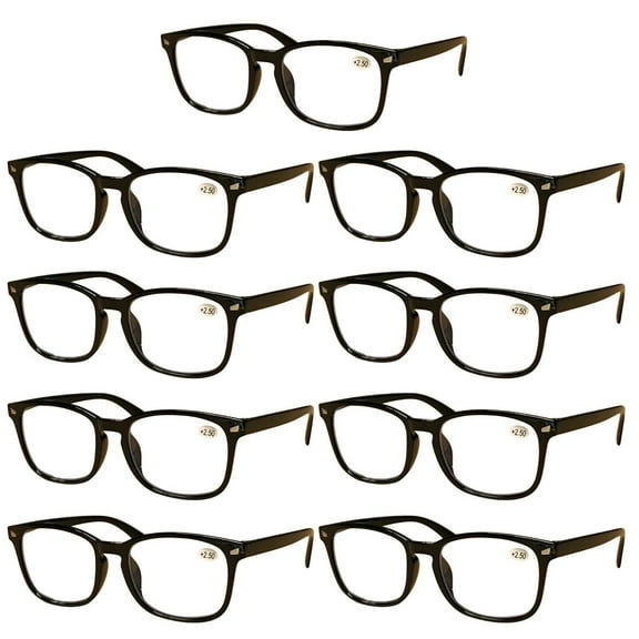 9 Pairs Mens Unisex Blue Light Blocking Reading Glasses Anti Blue Light Readers  0.75