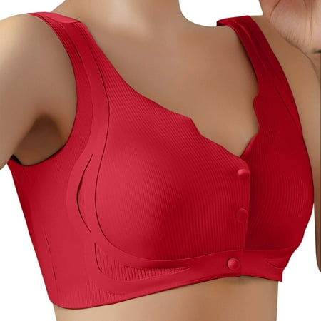 Yenemqa Women s Bra-Seamless front opening comfortable nursing bra -Tank top backless design