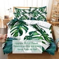 thumbnail image 5 of Bedroom Single Full Bed Double Size King 3D Plant Green Linens Pillowcase Set Bedding Cover Duvet Quilt, 5 of 7