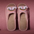 thumbnail image 1 of Women’s Linen Slippers for Summer Home Indoor, Ladies' Memory Foam Open Toe Slide Sandal with Non Slip Sole, 1 of 8