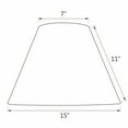 thumbnail image 5 of Aspen Creative 32153 Transitional Hardback Empire Shaped Spider Construction Lamp Shade in Off White, 15" wide (7" x 15" x 11"), 5 of 5