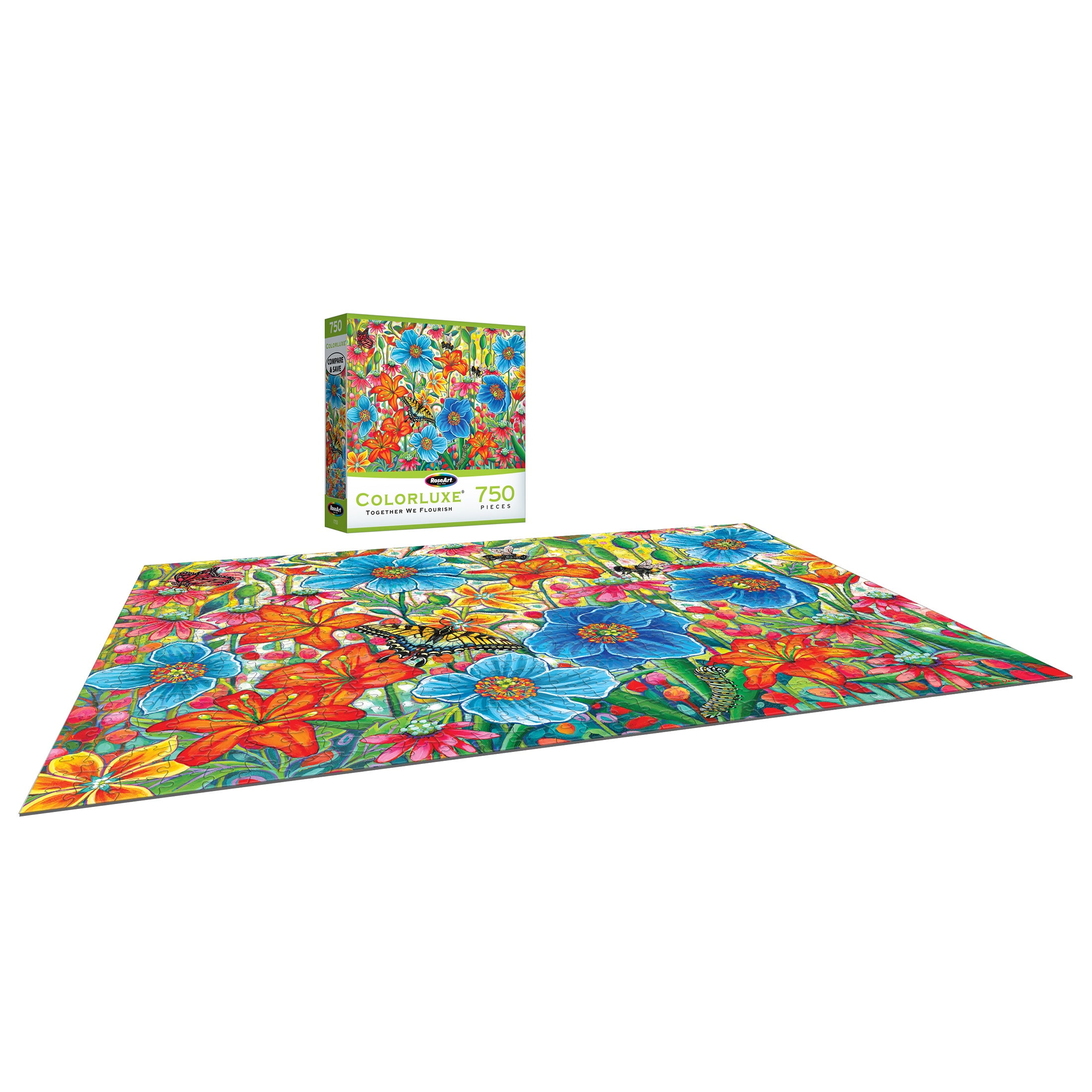 上品なファッション RoseArt Colorluxe 750-Piece Together We Flourish Adult 健康・医学