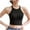 Black, variant on Leesechin Women Ribbed Fitness Crop Tops with Built in Bra Yoga Tank Top Tight Fit