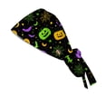 thumbnail image 4 of Women Scrub Caps Ghost Galaxy Print Adjustable Halloween Surgical Caps Working Hat Nurse Costume Accessory Favor, 4 of 6