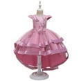 thumbnail image 3 of Loriccy Girls Solid Color Christmas Party Dress, 3 of 5