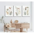 thumbnail image 3 of 3Pcs vintage Watercolor Wildflower Canvas Wall art Colorful Botanical Floral Wall Decor Picture Retro Flower Poster Print Artwork for Living Room Bedroom Office Home Decoration, Canvas, 3 of 7