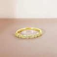 thumbnail image 2 of 925 Sterling Silver Wedding Band for Women Cubic Zirconia Marquise & Round Milgrain Half Eternity Stackable Ring Size 5-10, 2 of 10
