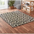 thumbnail image 4 of Mainstays Neutral Polypropylene Geometric Black 3 Piece Area Rug Set, 20"x30", 20"x59", 6’6”x9'6", 4 of 4