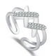 thumbnail image 3 of Anillo abierto para mujer, elegante esposa, novia, joyería de mano para fiesta, regalo de aniversario de boda, accesorios de disfraz para mujer Ropa, zapatos y accesorios Miscelánea Silber Minnieouse AP010849-02, 3 of 6
