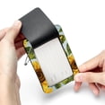 thumbnail image 7 of Square PU Leather Luggage Tags - 2 Pack with Privacy Cover and Stainless Steel Ring - Suitable for Travel, Backpack, Handbag - Suitcase Tags, Travel Tag Sunflower, 7 of 7