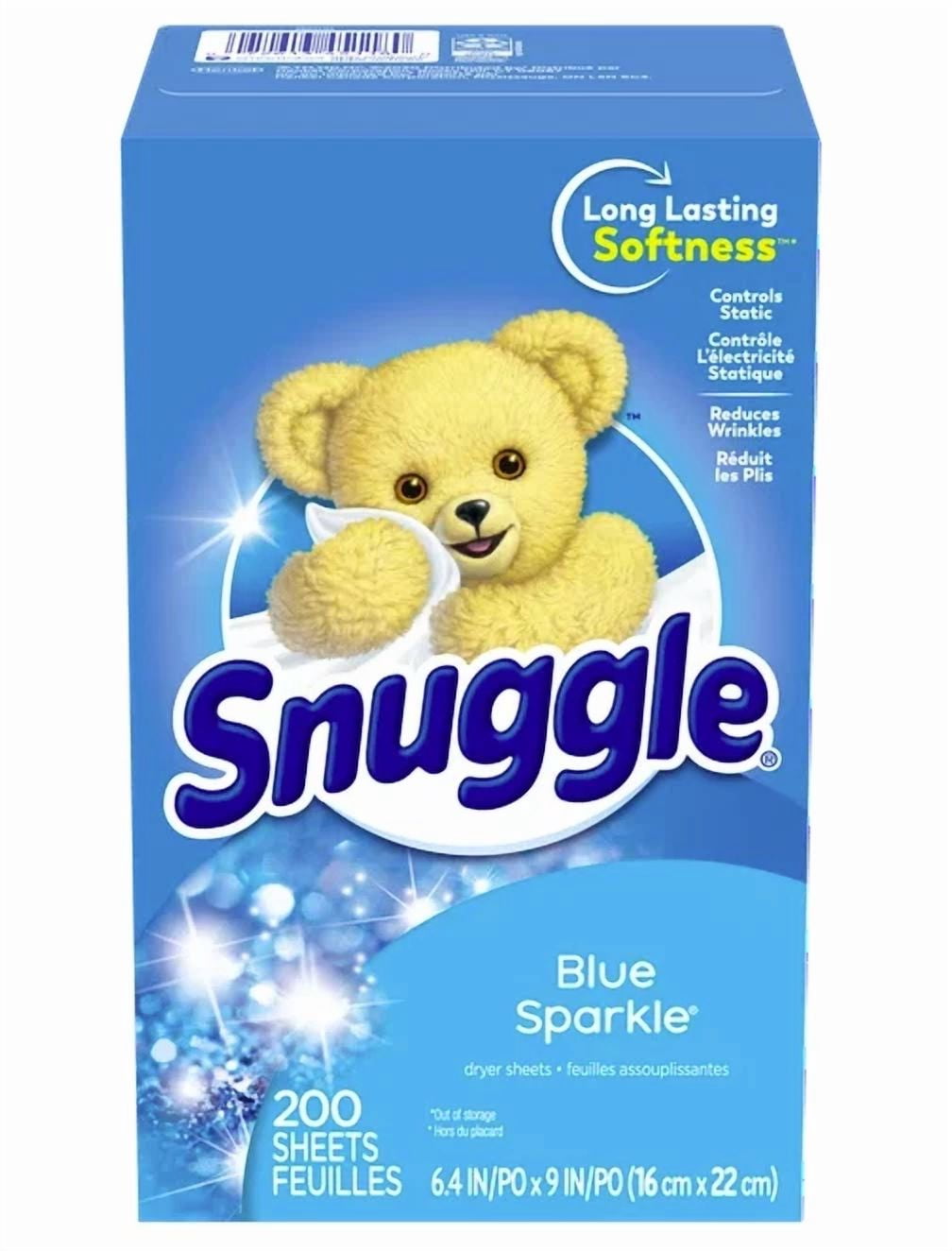 CIRCLE- Snuggle Fabric Softener Dryer Sheets, Blue Sparkle, 200 Count