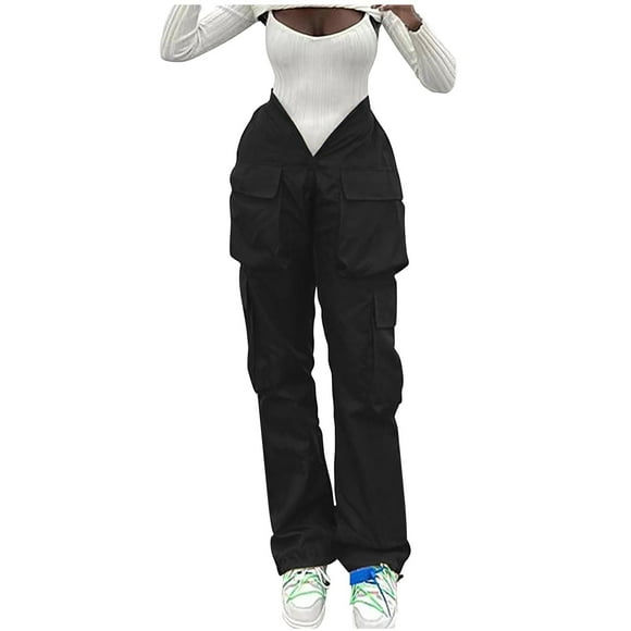 Cameland Y2K Cargo Pants for Women V Waist Design Boyfiend Baggy Vintage Hippie Trousers Streetwear Women's Cargo Pants