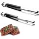 thumbnail image 3 of Professional Stainless Steel Kitchen Tongs, 2 Piece Stainless Steel BBQ Tongs Set, Stainless Steel, 3 of 4