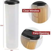 SIGNORA WARE 37 oz Airtight Pasta Storage Container with Lid, BPA-Free, Black