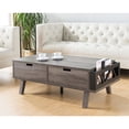 thumbnail image 3 of Smart Home Furniture 4-Drawer Wood Coffee Table in Distressed Gray/Black, 3 of 3