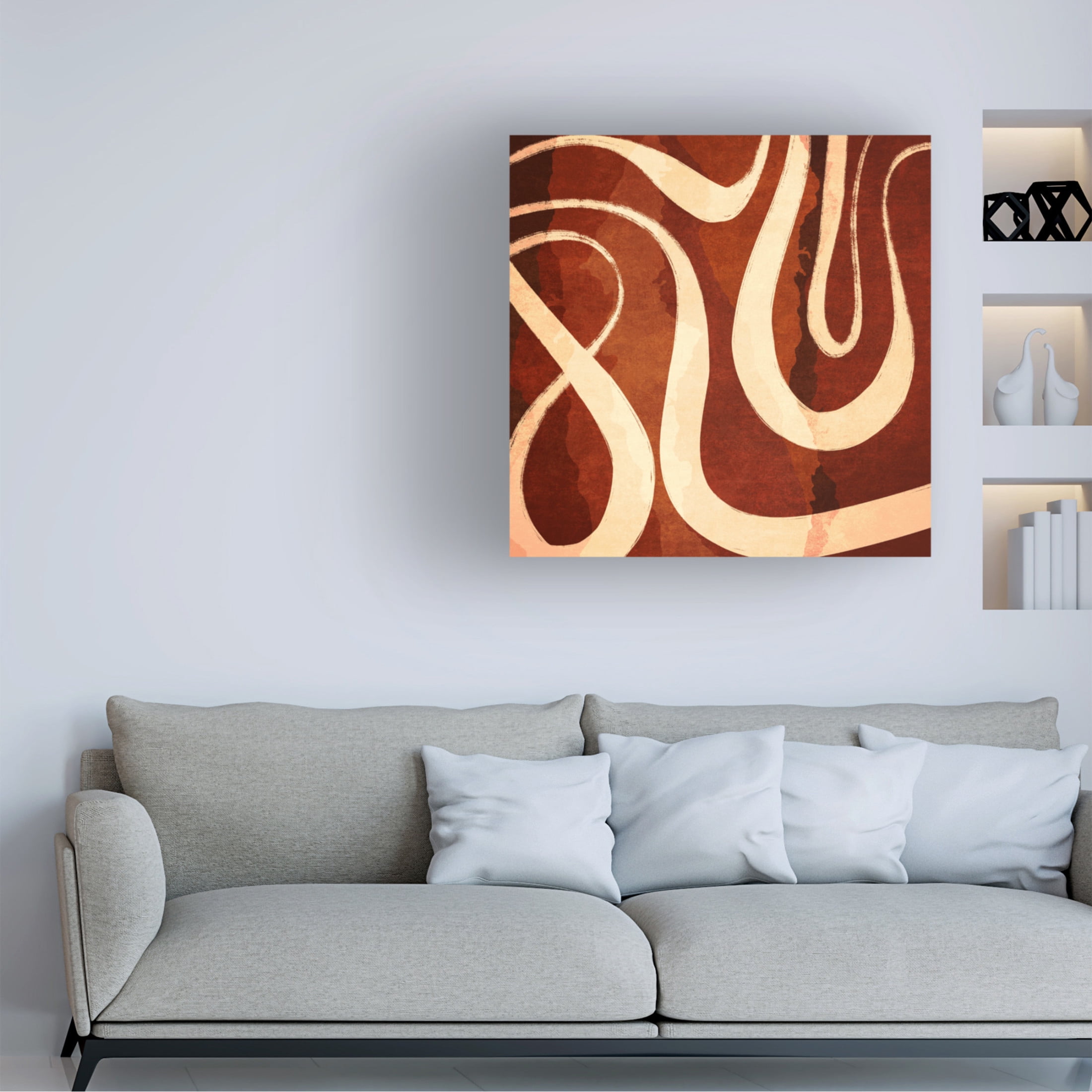 Trademark Fine Art Emel Tunaboylu Nehir Kivrimli Set1 Copy Canvas Wall Art