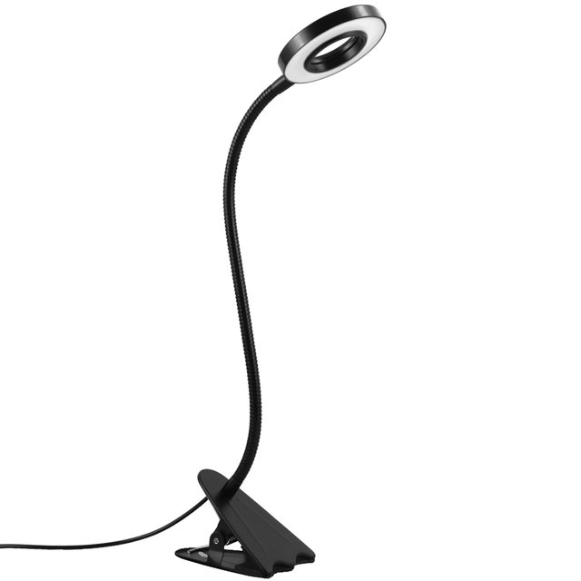 Lámpara de lectura USB regulable con interruptor, 3 colores ajustables, cuello de cisne y cable, como cama de lámpara de libro, mesa de lámpara de manicura, luz de maquillaje Zhivalor OTTO-LD-2034348-2