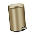 thumbnail image 2 of Cubo de basura con pedal de 6 litros, cierre silencioso y suave de la tapa, ideal para cocina y baño. oro, 2 of 9