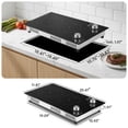 thumbnail image 3 of Sunmaki 2 Burner Electric Cooktop 1800W Portable Electric Stove with 11 Power Levels, Knob Control, 12 inch, 3 of 13