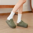thumbnail image 6 of Women's Suede Clogs Leather Platform Mules Cork Footbed Sandals Comfort Potato Shoes with Arch Support Adjustable Buckle Slip On Slippers, 6 of 7
