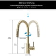 thumbnail image 2 of Kitchen Faucet, Brushed Nickel Kitchen Faucet with Pull Down Sprayer, Single Handle Stainless Steel Pull Out Kitchen Faucet, 2 of 4