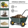 thumbnail image 6 of Zimtown Poly Dump Cart 2-Wheel Garden Wagon, 300lb Capacity Utility Cart with U-Shaped Handle for Yard Landscaping, Green, 6 of 10