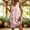 Pink, variant on QUNYINEY Mini Sun Dresses Women Floral Casual A Line Sleeveless Tank Dress V Neck with Pockets Loose Fit Beach Dresses