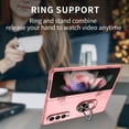 thumbnail image 6 of Galaxy Z Fold 3 Case,Rugged Military Grade Anti-Fall Shockproof Heavy Duty Protective Phone Case with Kickstand Magnetic Ring Stand Full Body Case For Samsung Galaxy Z Fold 3 5G 7.6 inch,Pink, 6 of 10