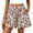 Coffee, variant on Womens High Waisted Flowy Shorts Casual Ruffle Hem Wide Leg Summer Shorts for Women Beach Vacation Lounge Comfy Dressy Shorts, Size S-2XL