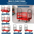 thumbnail image 7 of Platform Truck Cart with Cage,6-in-1 Multi-Purpose Flatbed Cart with 4 Wheels,Foldable Hand Truck,1800 Load Capacity,Heavy Duty Flat Bed Carts for Grocery, Laundry, Garage, Warehouse, 7 of 7