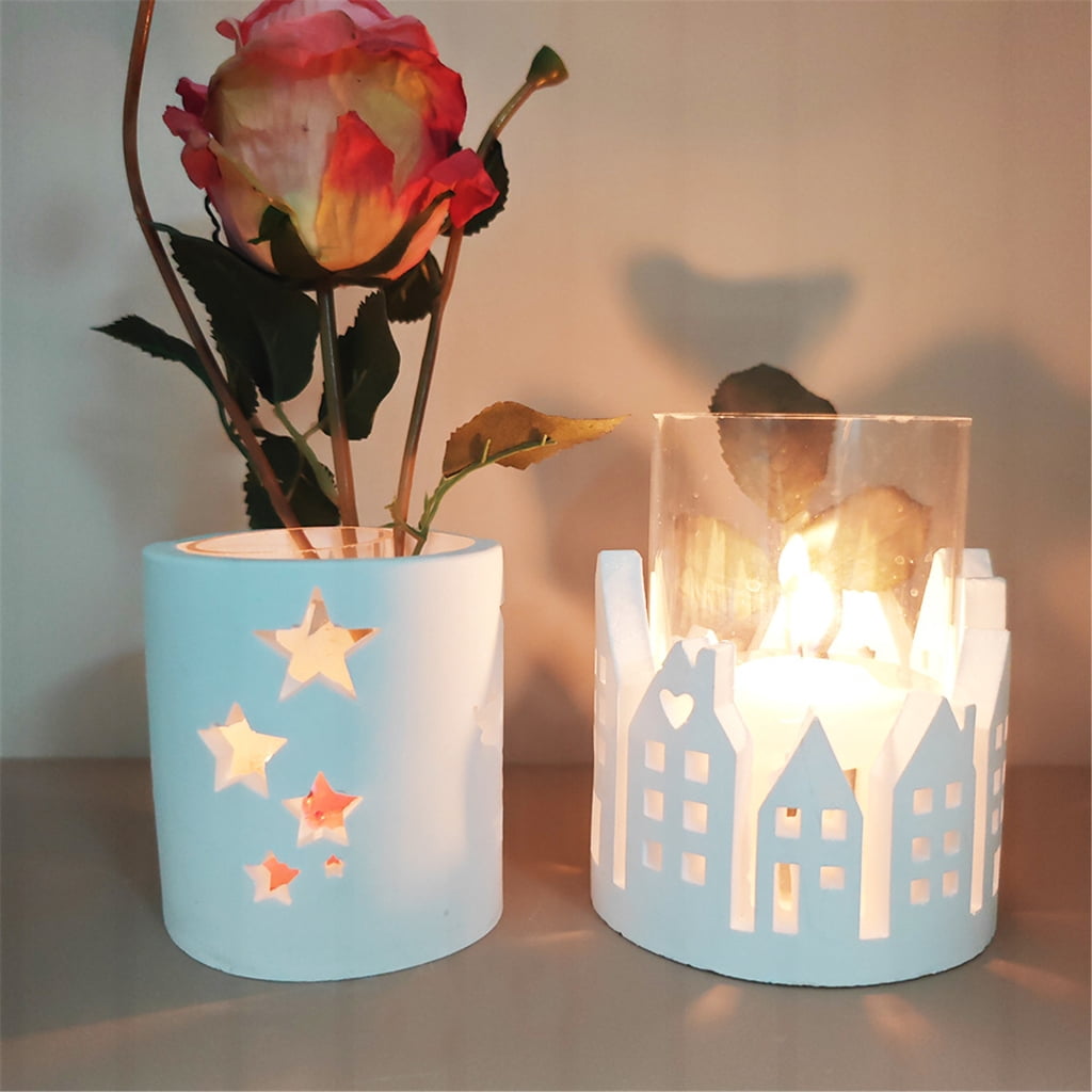 AOOOWER Silicone Resin Mold for Creating Decorative Candle Holders and Storage Containers
