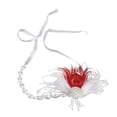 thumbnail image 2 of headwear de Traje de Vestido de Novia de la de la Venda Elástica de la Casco 1920 Rojo-1 Baoblaze Diadema nupcial, 2 of 8