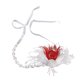thumbnail image 2 of Diadema nupcial Novia Accesorios-roja Artificial Diadema De Pavo Headwear Rojo-1 Magideal Diadema nupcial, 2 of 7
