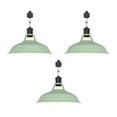 thumbnail image 1 of FSLiving H-Type Track Lighting E26 Base Industrial Adjustable Angle Lamp Green Metal Shade with Matte Black Socket Track Light Fixture for Slope Ceiling Gimbal,Bulb and Track Not Included - 3 Lights, 1 of 7