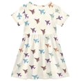 thumbnail image 2 of FORMRS Girls Short Sleeve Dress Summer Casual Round Neck A-line Beach Sundress, Sizes 2T-8T, Colorful Cartoon Planes Pattern, 2 of 8