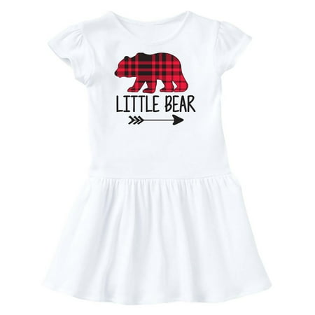 

Inktastic Plaid Little Bear with Arrow Gift Toddler Girl Dress