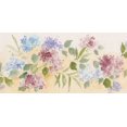 thumbnail image 1 of Fleurs Bleues Roses Papier Peint Floral Bordure Rétro Design, Rouleau 15' x 3.5'', 1 of 3