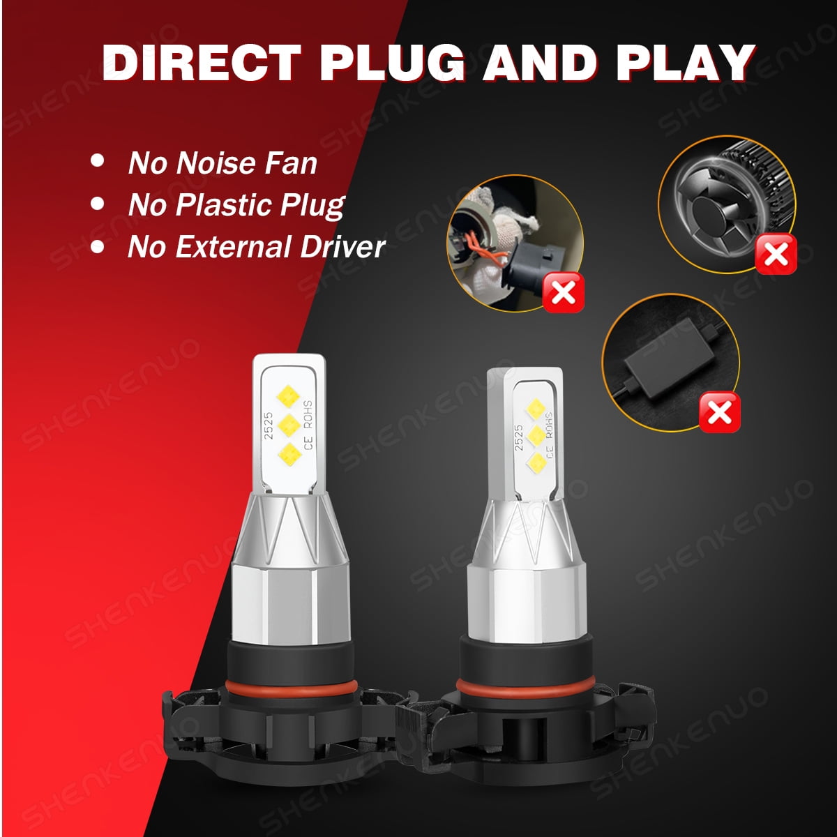 For 2014-2015 Jeep Cherokee LED Headlight Bulbs High Low Beam Fog Light Set 4pcs