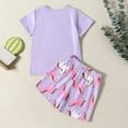 thumbnail image 6 of Byoo Big Girls Horse Print Outfit Set Short Sleeve Soft Top Shorts Cloth Set Cozy Comfortable Sleepwear Sets, 6 of 6